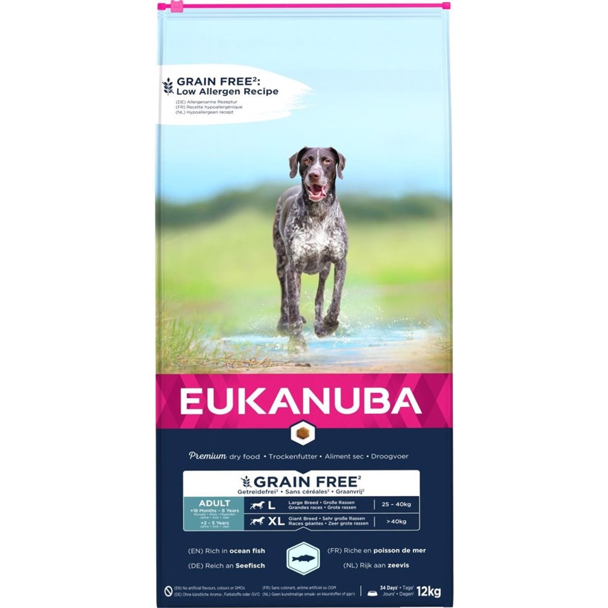 Eukanuba Adult Largebreed Grainfree Ocean Fish, 12 kg