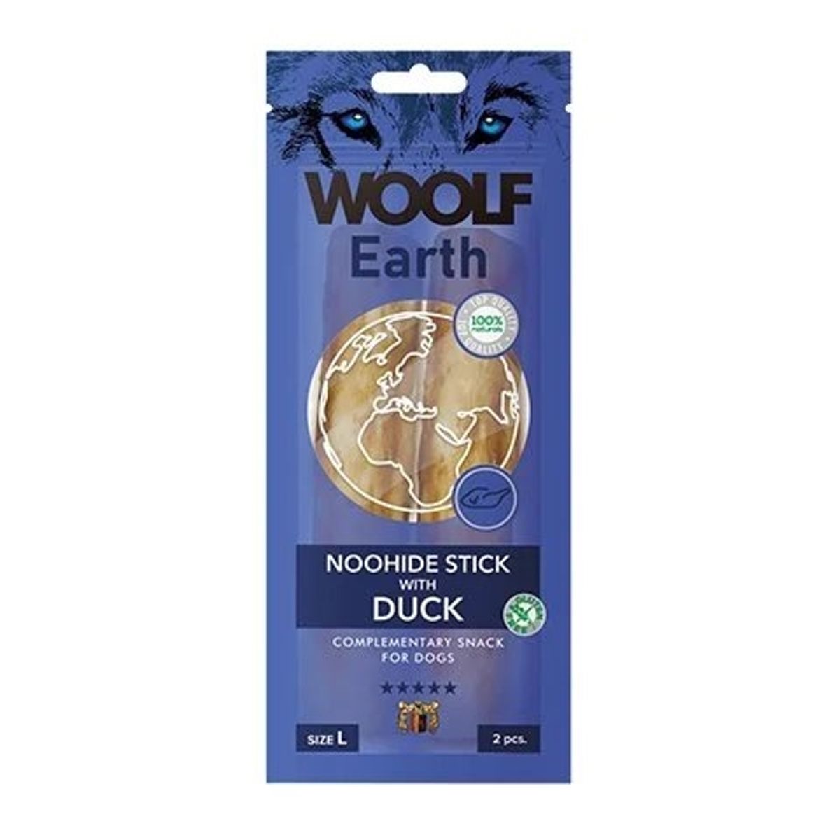 WOOLF Earth Noohide Sticks, 2 stk large, Duck