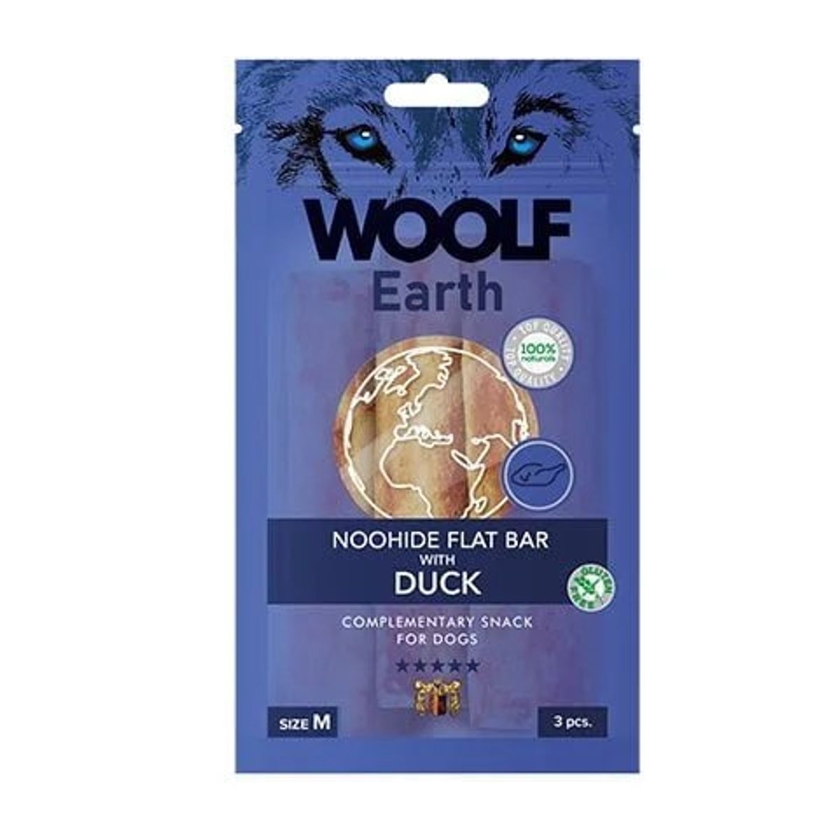 WOOLF Earth Noohide Sticks, 3 stk medium, Duck