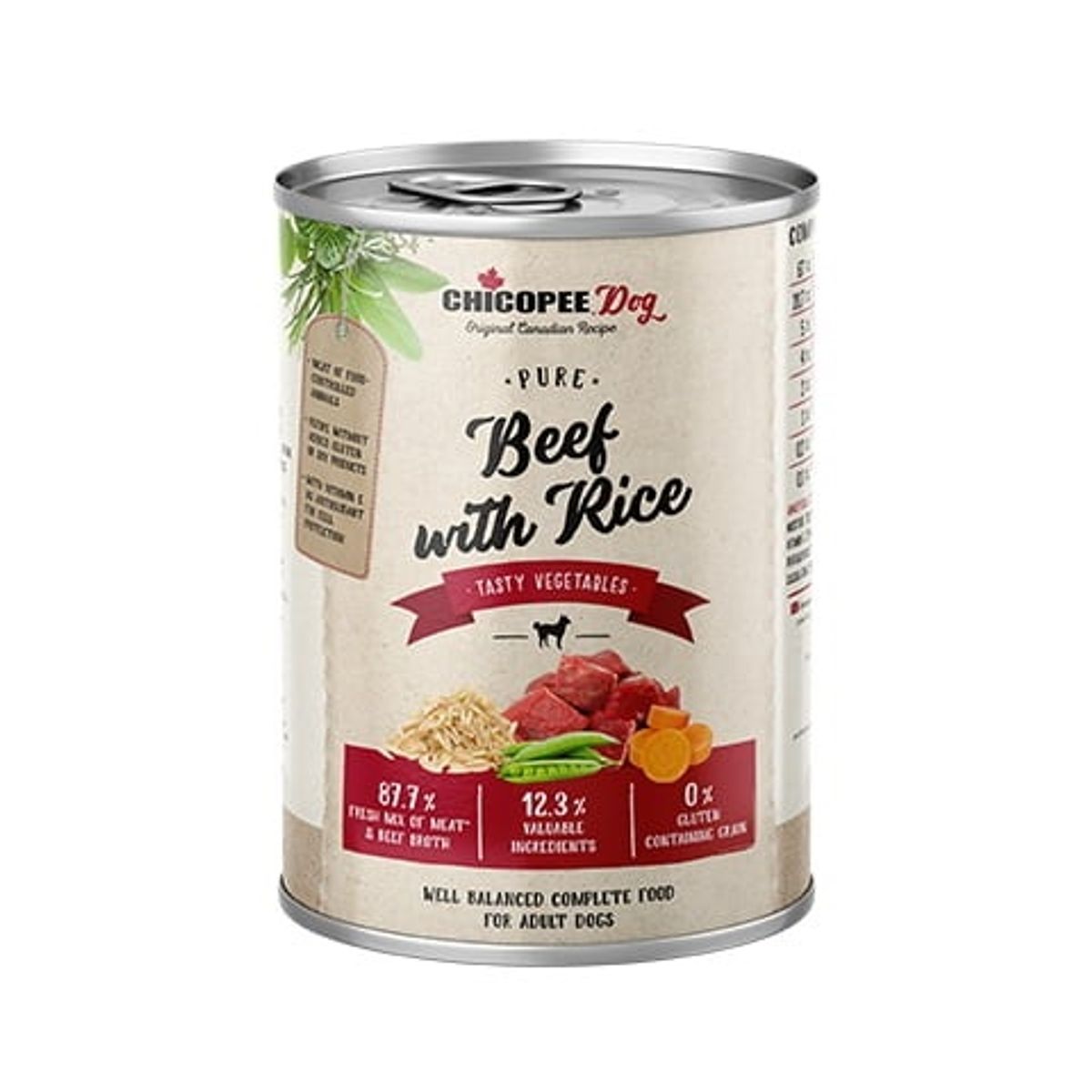 Chicopee Dog Pure Beef & Rice, 400g