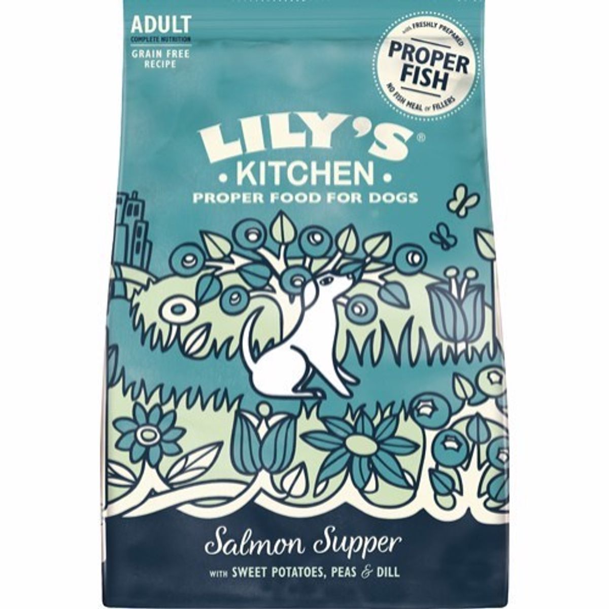 Lilys Kitchen tørfoder Salmon Supper, 7 kg