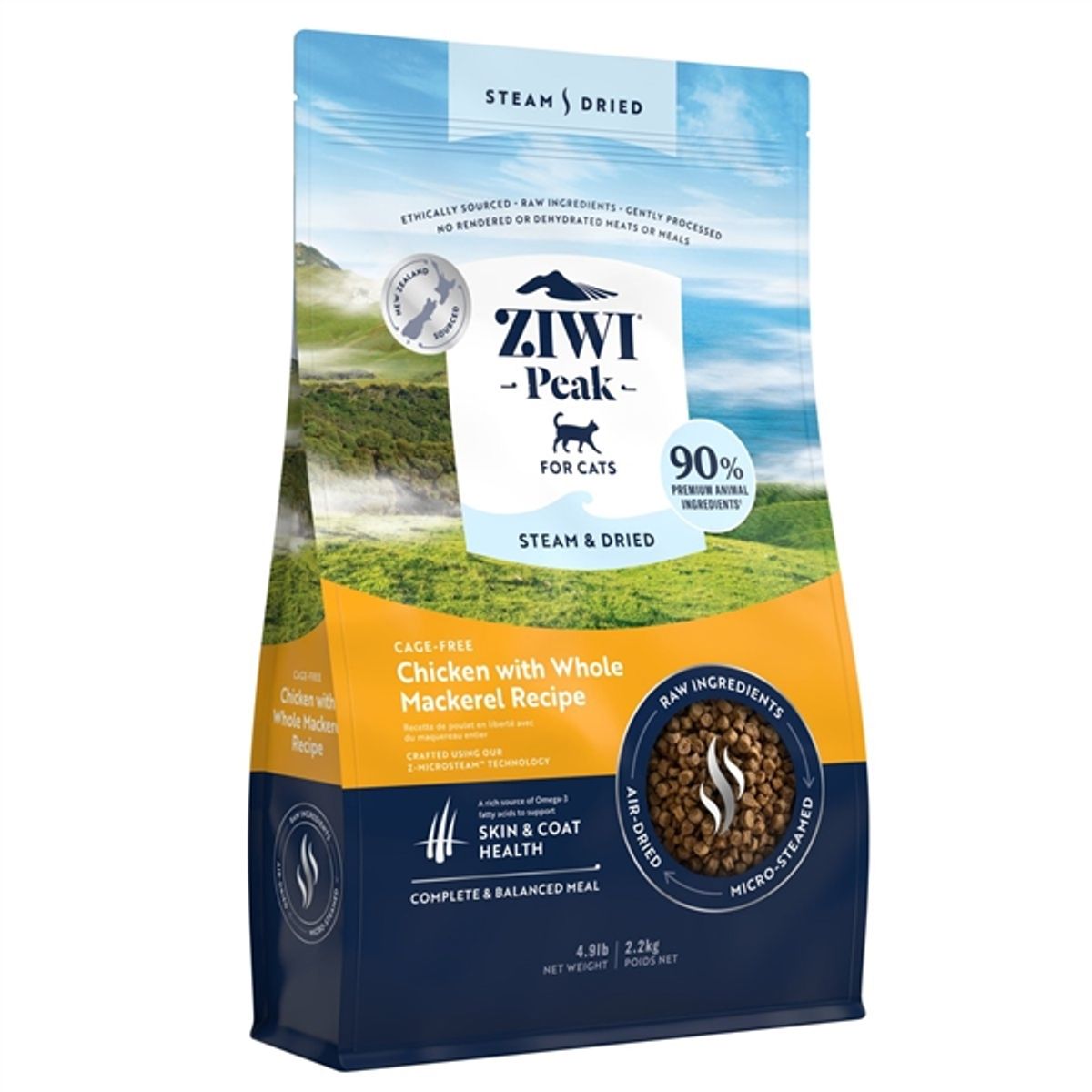 ZiwiPeak Cat Steam & Dried Chicken, 2.2 kg