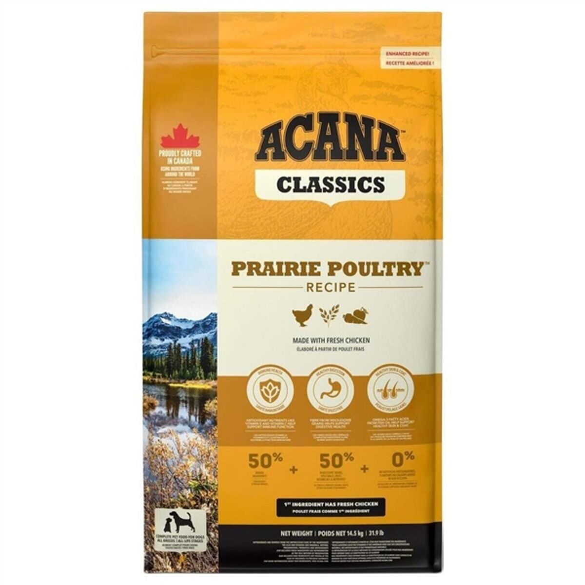 Acana Prairie Poultry hundefoder, Classics, 9.7 kg