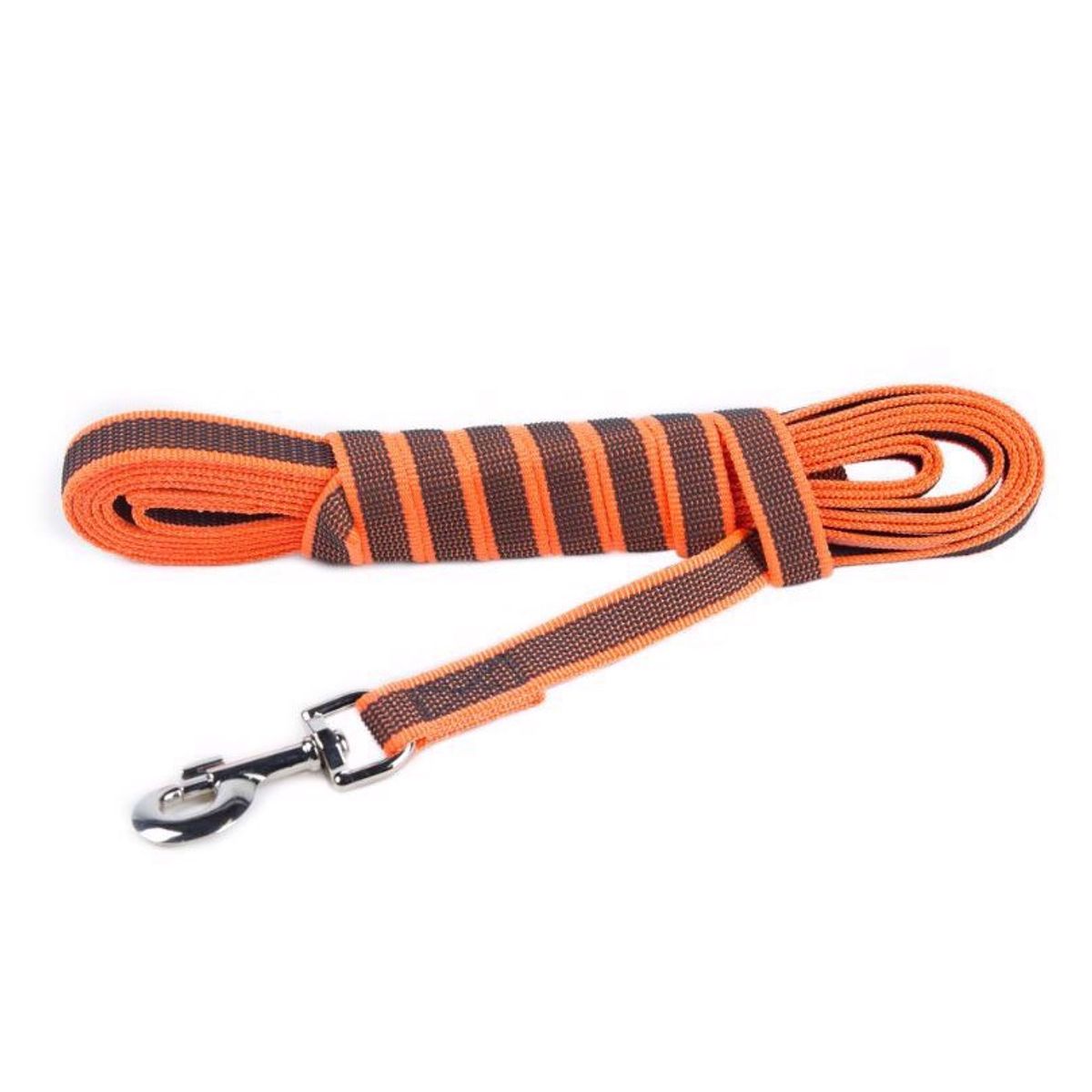 K9 Super-grip Line, Med håndtag, Orange/grå, 5 Meter