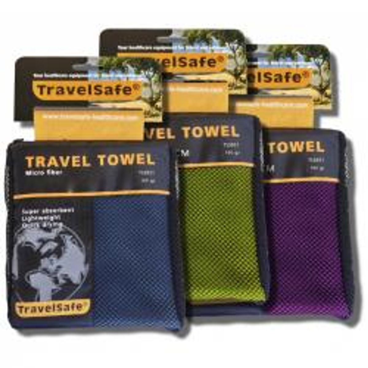 Travelsafe Traveltowel Microfiber L 85 X 150 Cm - Purple - Str. Stk. - Håndklæde