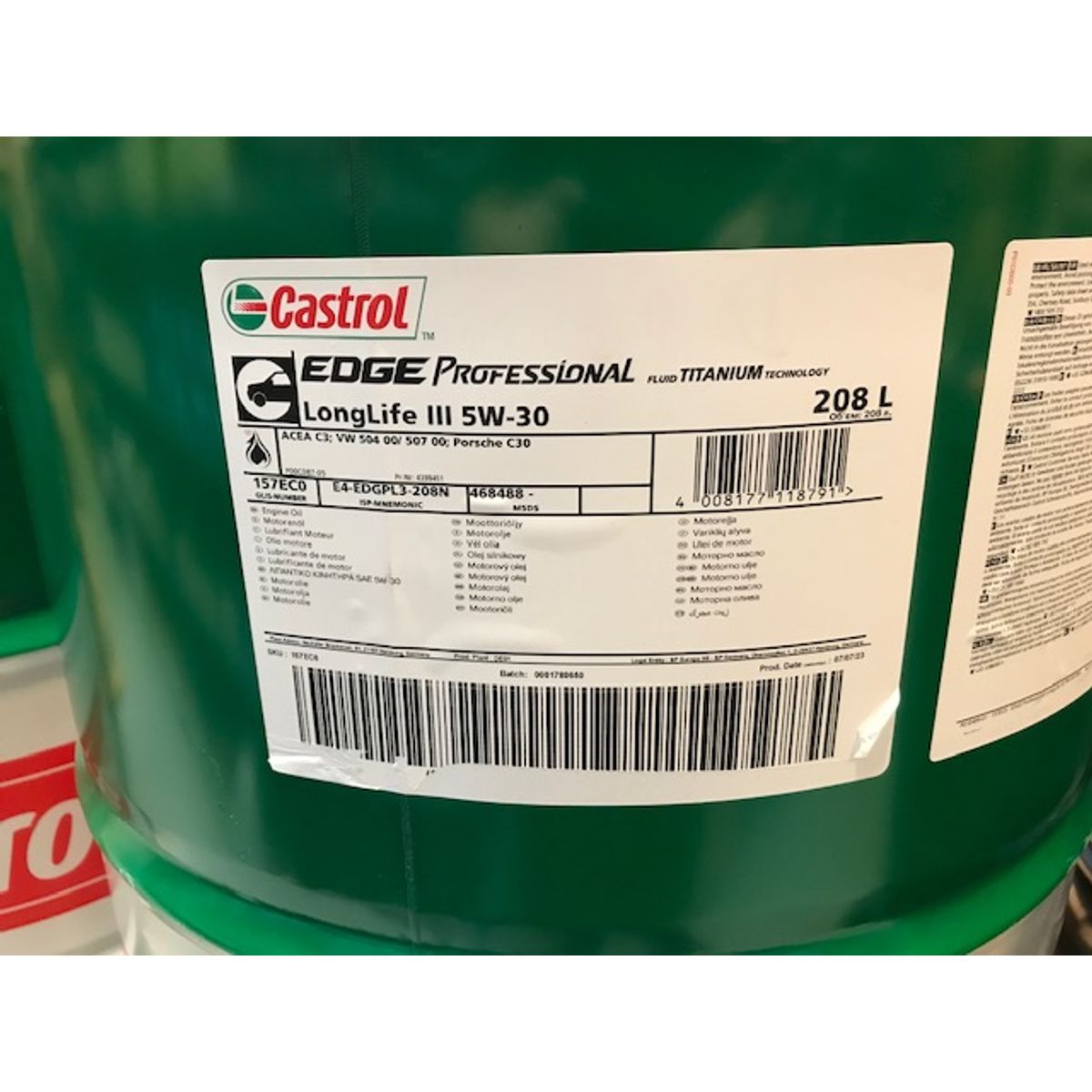 CASTROL Castrol EDGE Professional Tutanium LL3 5W-30 (208 Liter)