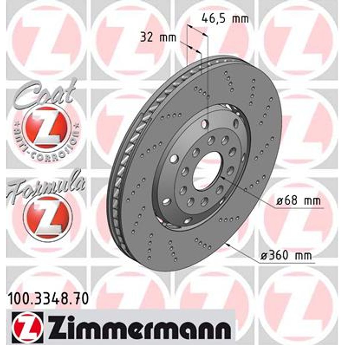 ZIMMERMANN Sports Bremsekive, Foran H. (1 stk.) (Nedsat i pris*)