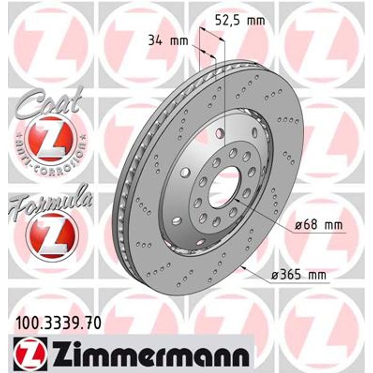 ZIMMERMANN Sports Bremsekive, Foran V. (1 stk.) (Nedsat i pris*)