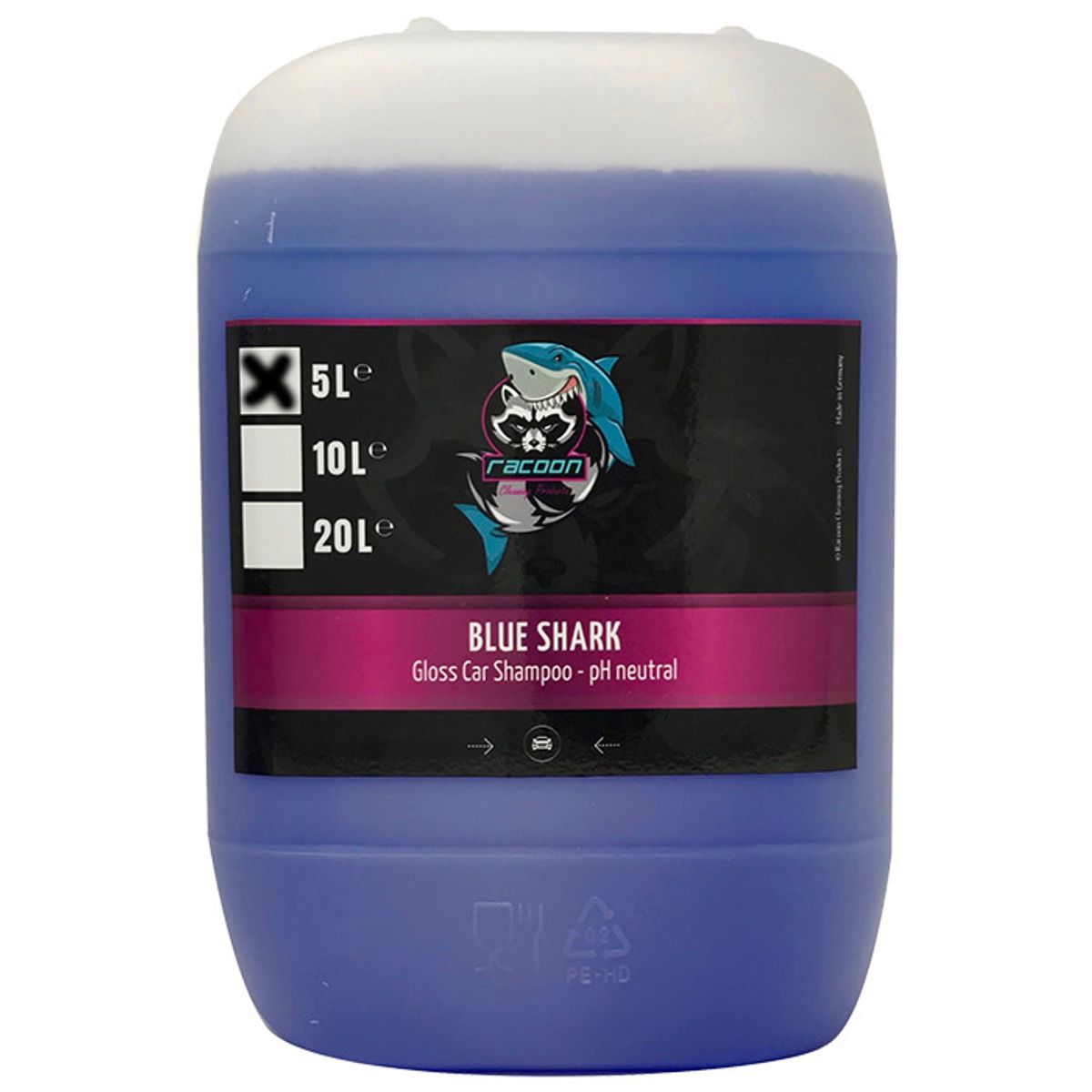 RACOON RACOON BLUE SHARK - GLOSS CAR SHAMPOO PH NEUTRAL 5L