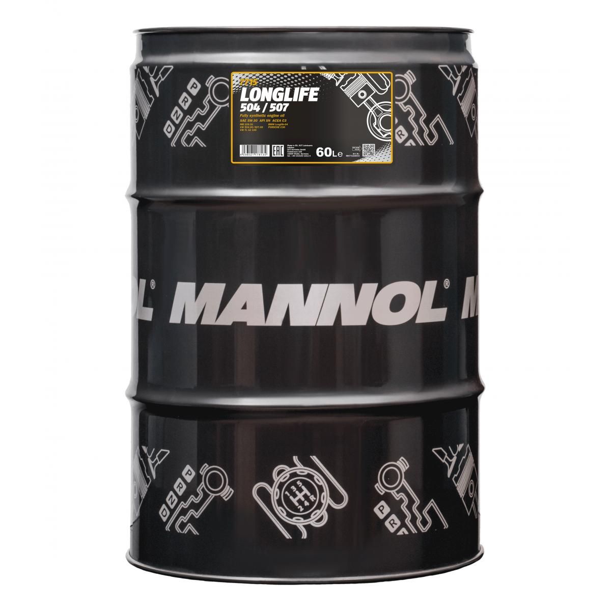 MANNOL Mannol 5W30 60L. LONGLIFE 504/507