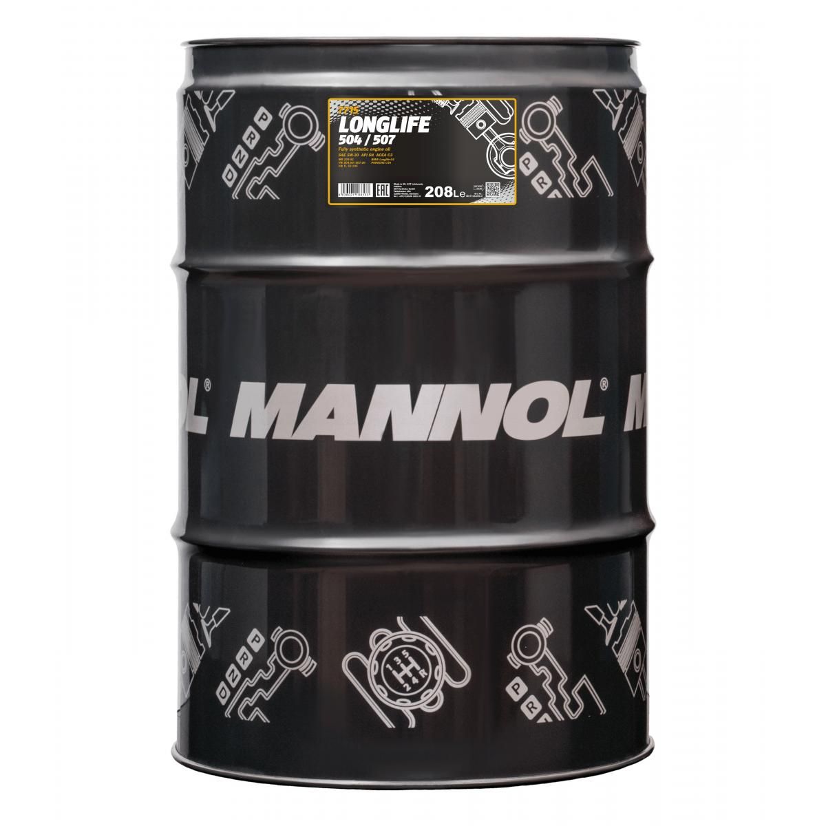 MANNOL Mannol 5W30 208L. LONGLIFE 504/507