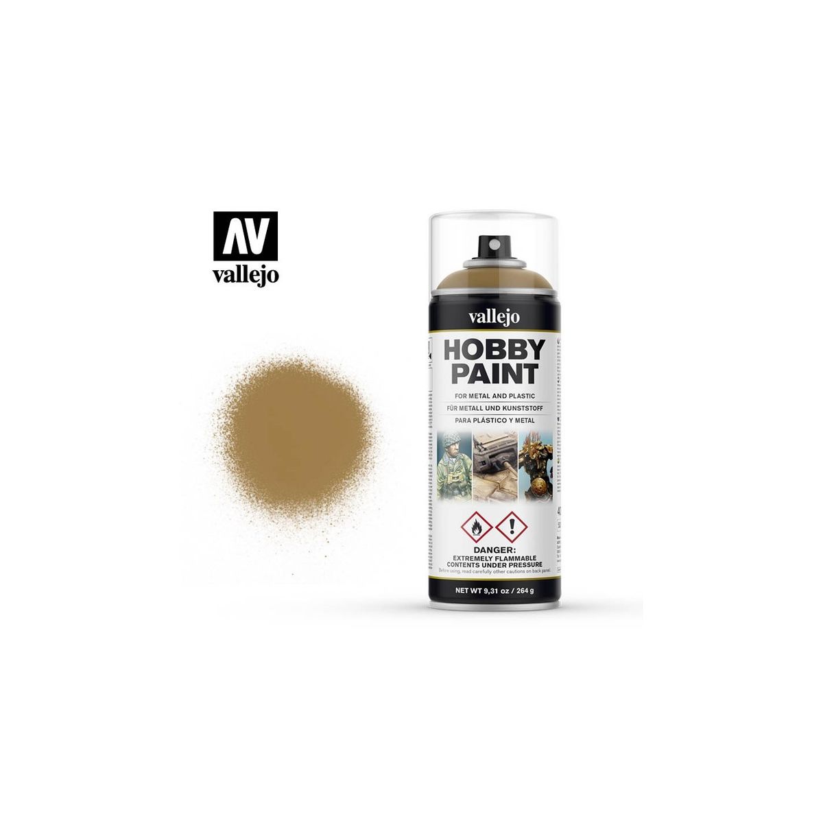 Hobby Paint Primer Basis Fantasy Desert Yellow - Spraymaling - Vallejo