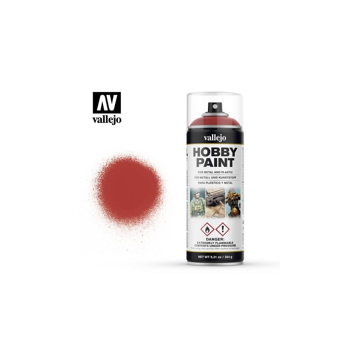 Hobby Paint Primer Basis Fantasy Scarlet Red - Spraymaling - Vallejo