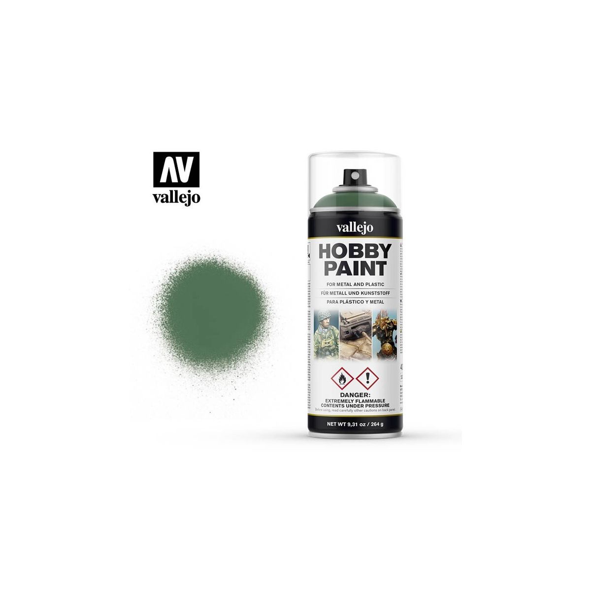 Hobby Paint Primer Basis Fantasy Sick Green - Spraymaling - Vallejo