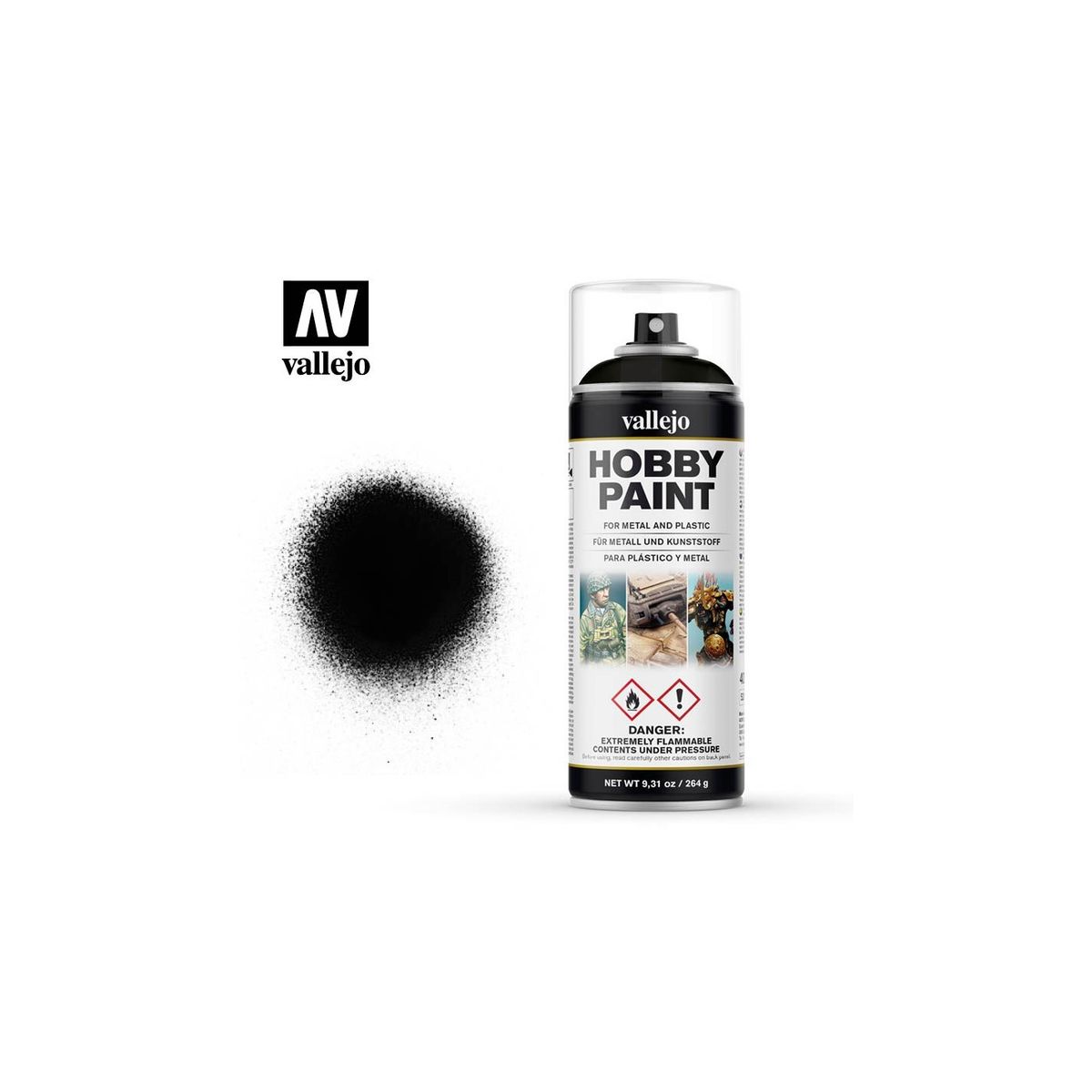 Hobby Paint Primer Basis Black - Spraymaling - Vallejo