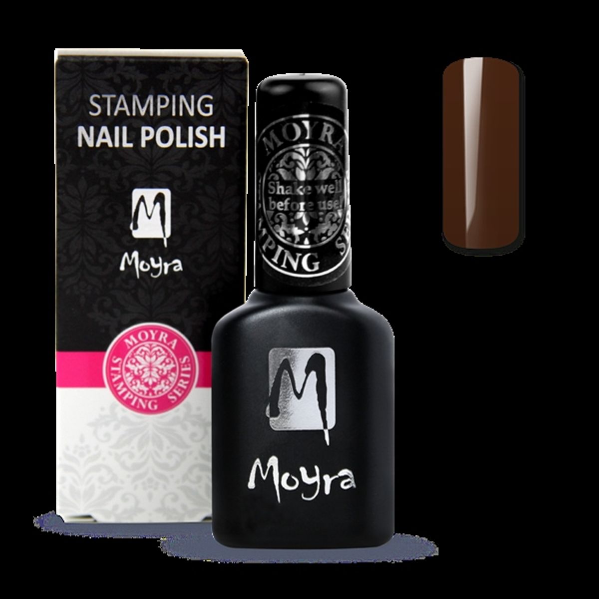 Brun Smart Polish, Langsom tørrende stamping neglelak, SPS12, Moyra