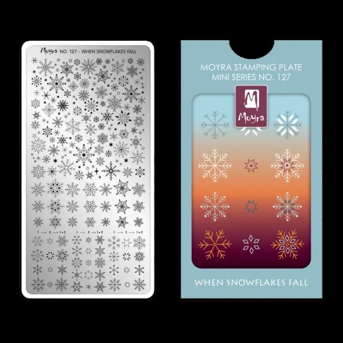 When Snowflakes Fall, MINI Stamping Plade NO. 127, Moyra