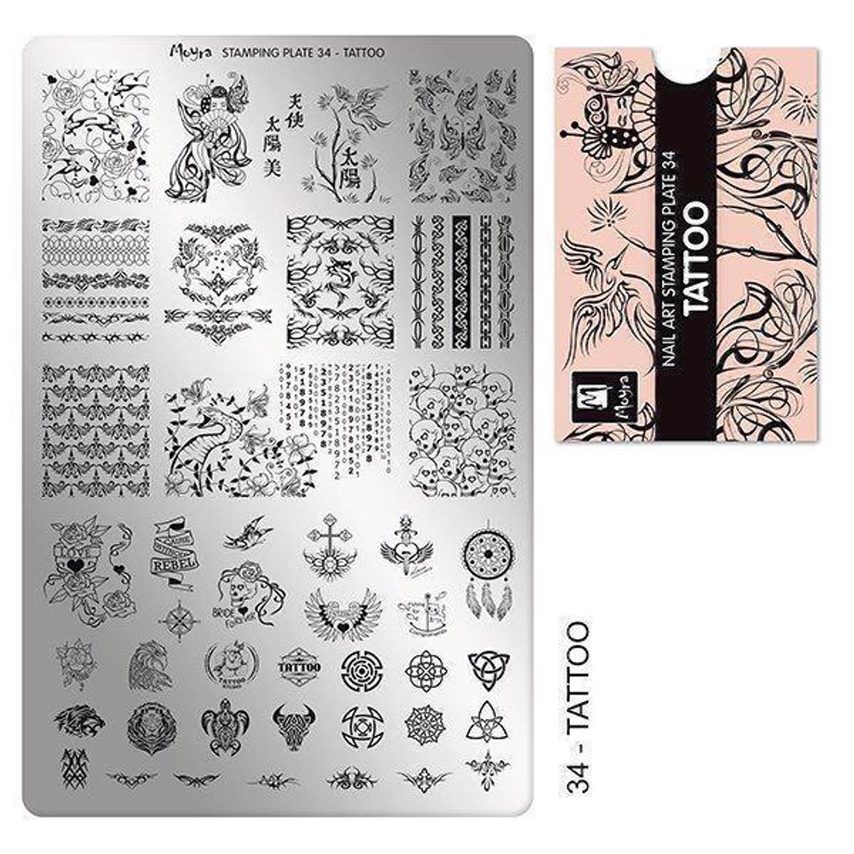 Tattoo Stamping Plade NO. 34, Moyra