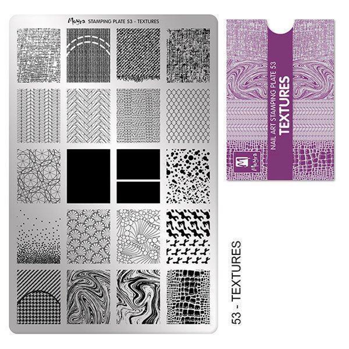 Texture Stamping Plade NO. 53, Moyra