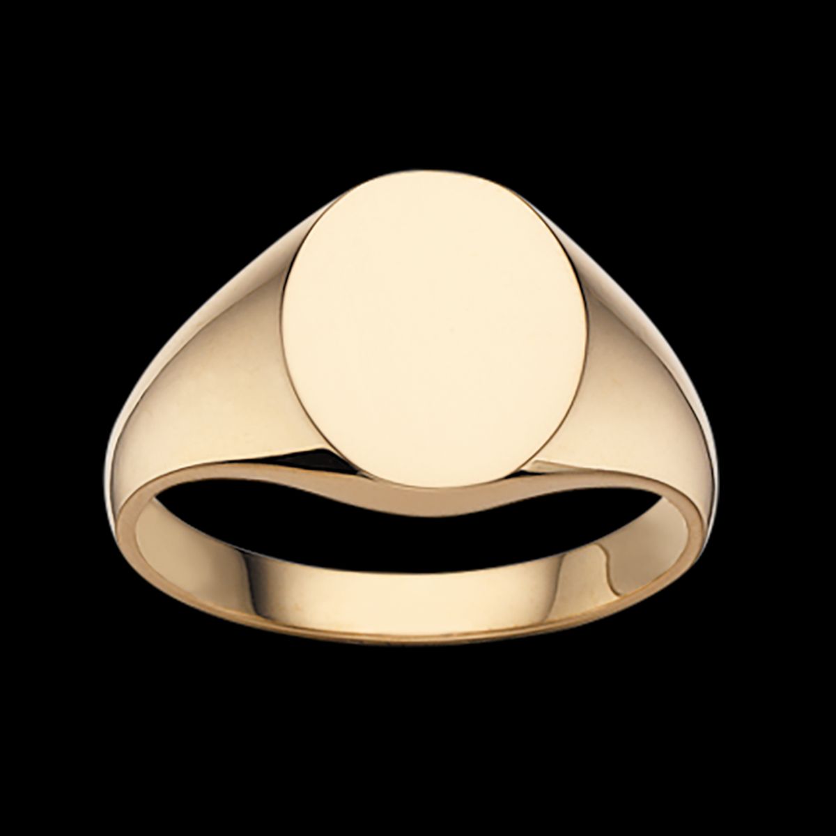 Scrouples Signet Oval Herrering i 8 Karat Guld 791033