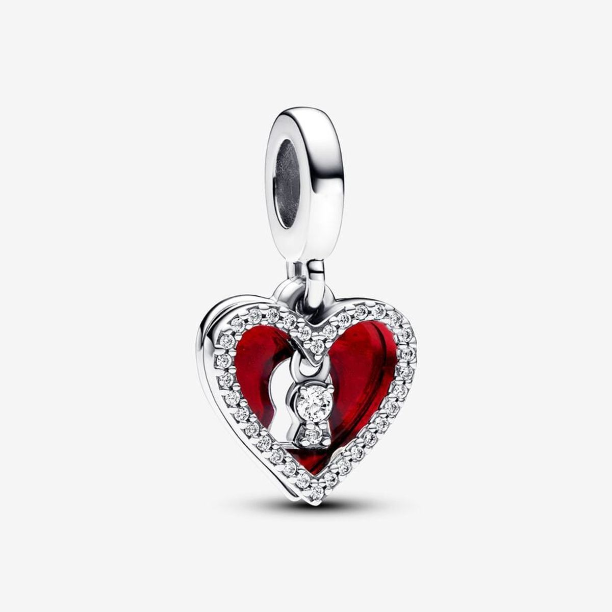 Pandora Moments Heart Lock Charm i Sterling Sølv