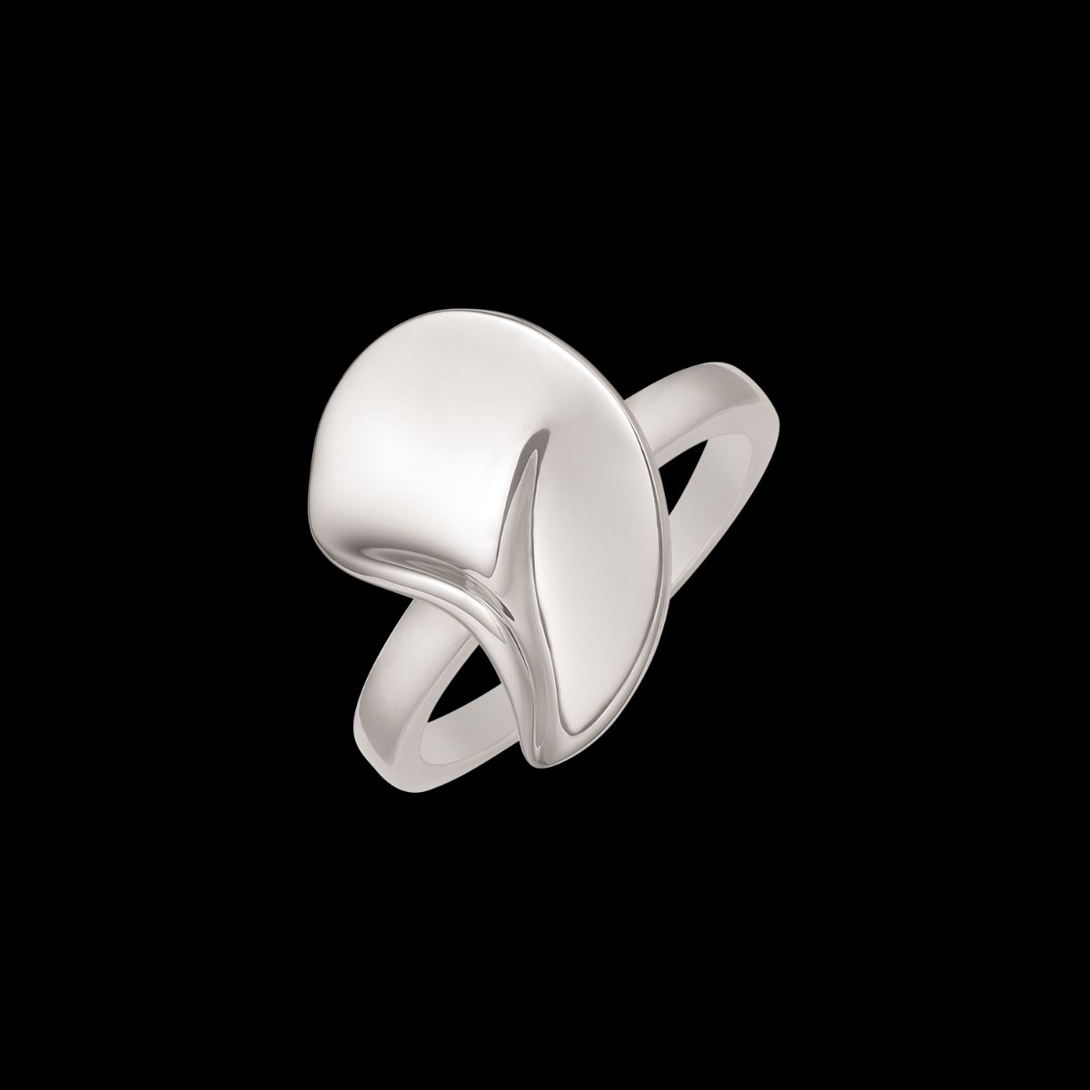 Rhodineret Sølv Ring fra Støvring Design 12254013