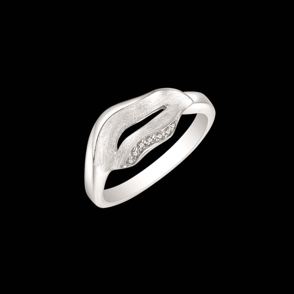 Rhodineret Sølv Ring fra Støvring Design 12254033