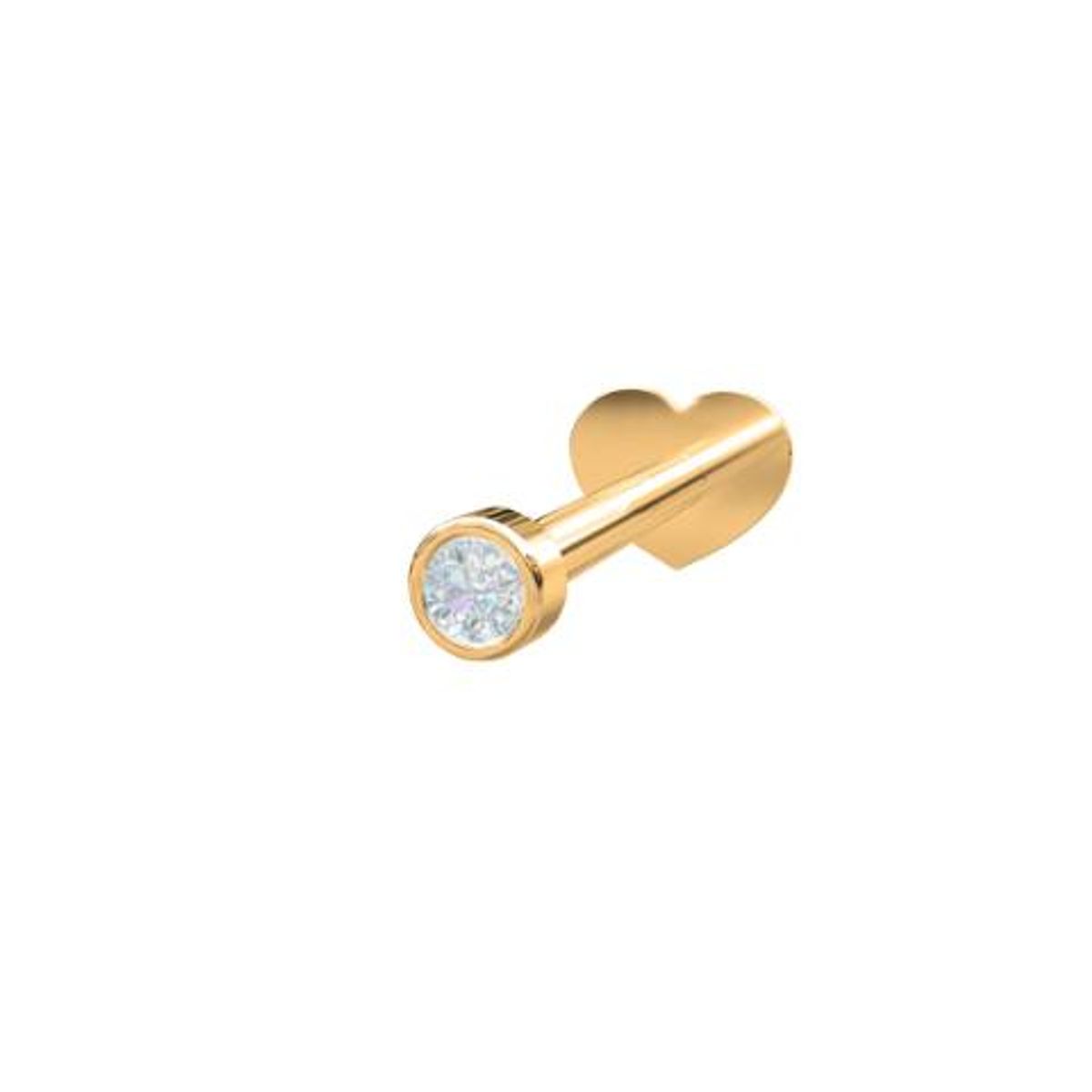 Pierce52 14 Karat Guld Ørering fra Nordahl Andersen med Diamant 0,03 Carat