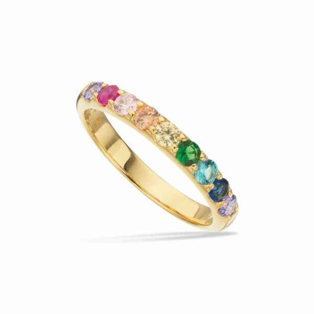 Scrouples Soho Rainbow Ring i Forgyldt Sølv 729302