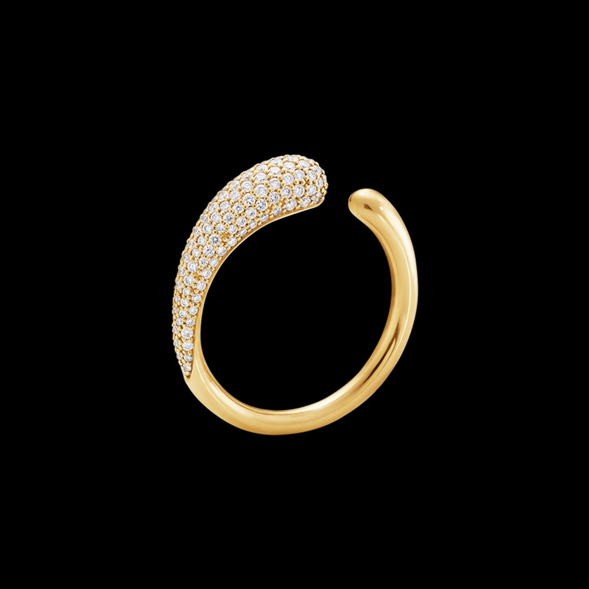 Georg Jensen Mini Mercy Ring i 18 Karat Guld med Brillanter 0,53 Carat TW/VS