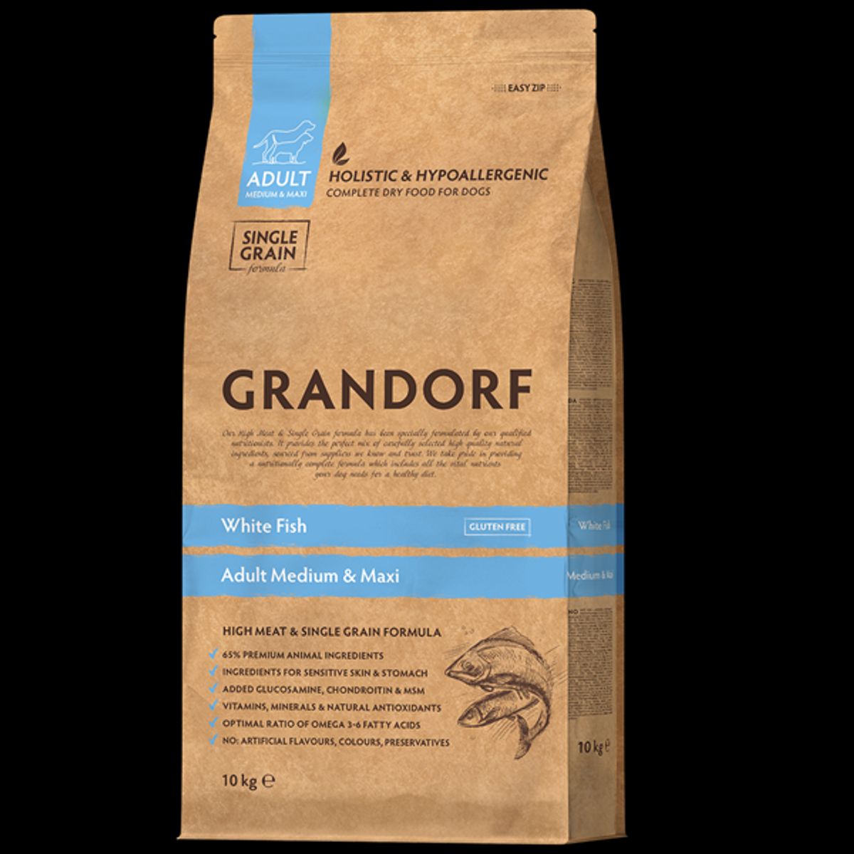 Grandorf hundefoder hvid fisk, 10 kg