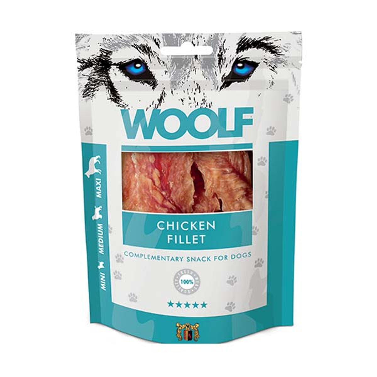 Hundegodbid Woolf chicken filet 100 g