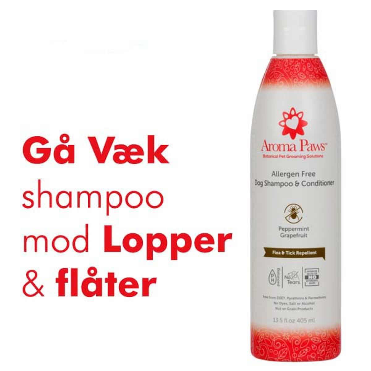 Gå Væk shampoo mod ex.tæger-naturprodukt