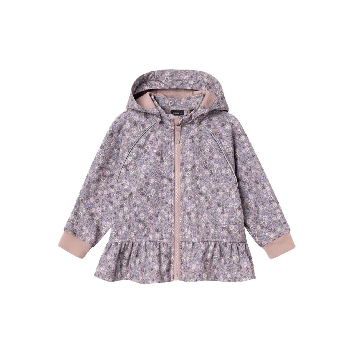 NAME IT Softshell Jakke Alfa Deauville Mauve Blomster