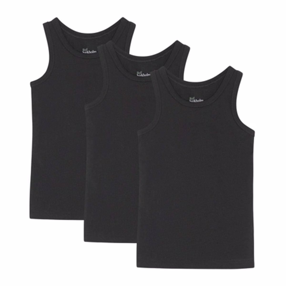 BIRKHOLM 3-Pak Tanktops Midnat Sort