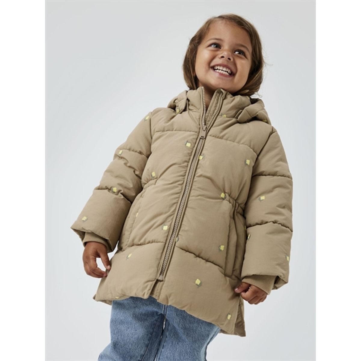 NAME IT Puffer Jakke Molly Silver Mink