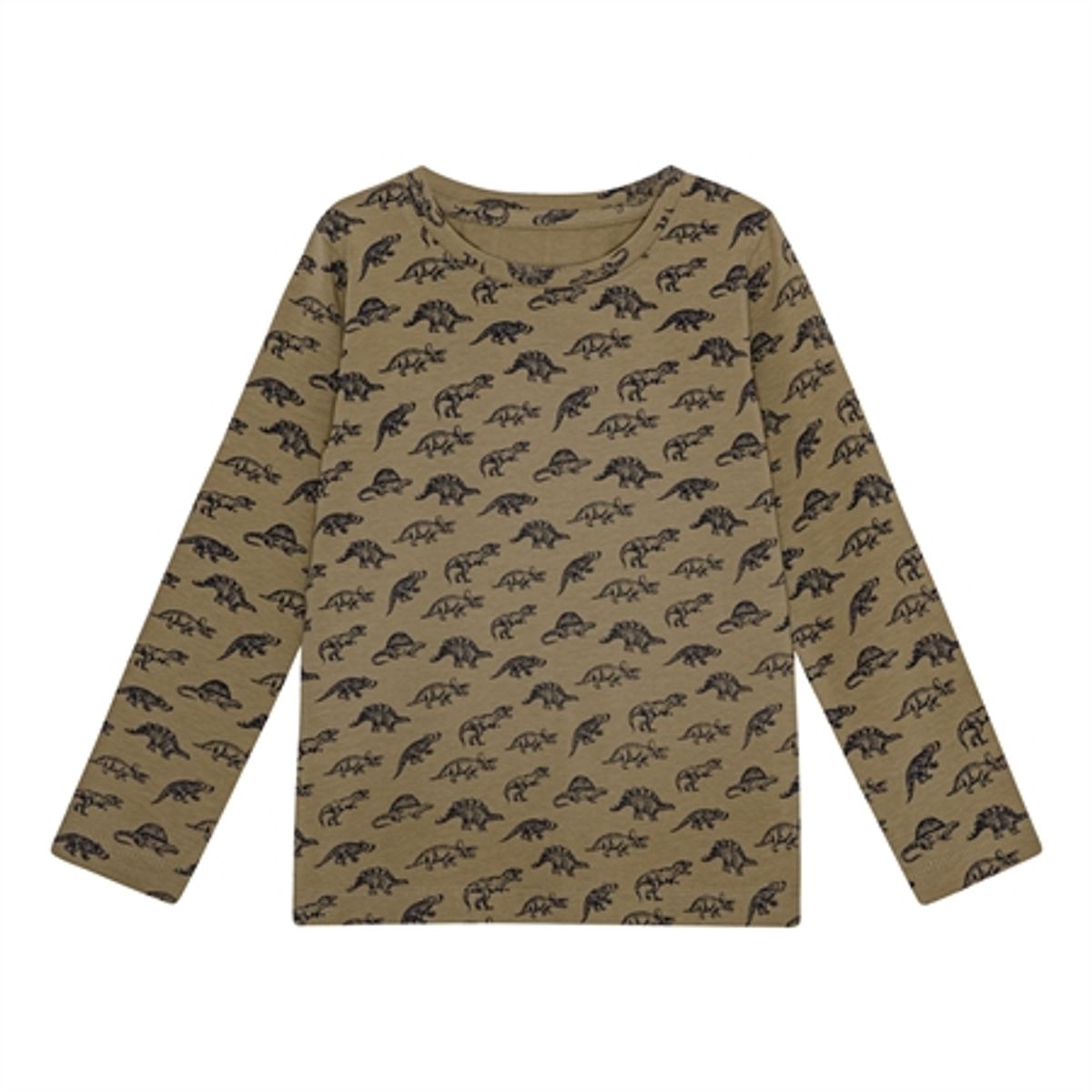 BIRKHOLM Bluse Brun Dinosaur