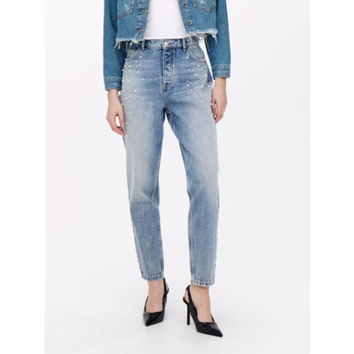 ONLY Perle Ankel Jeans Janet Medium Blue