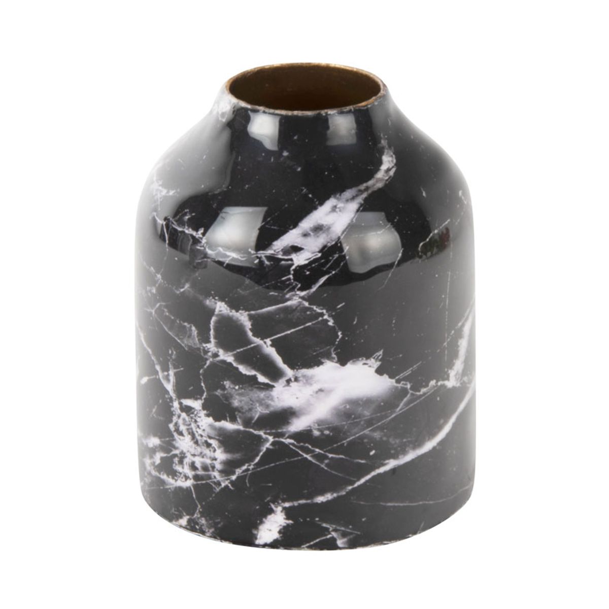 METAL VASE M/MARMOR LOOK