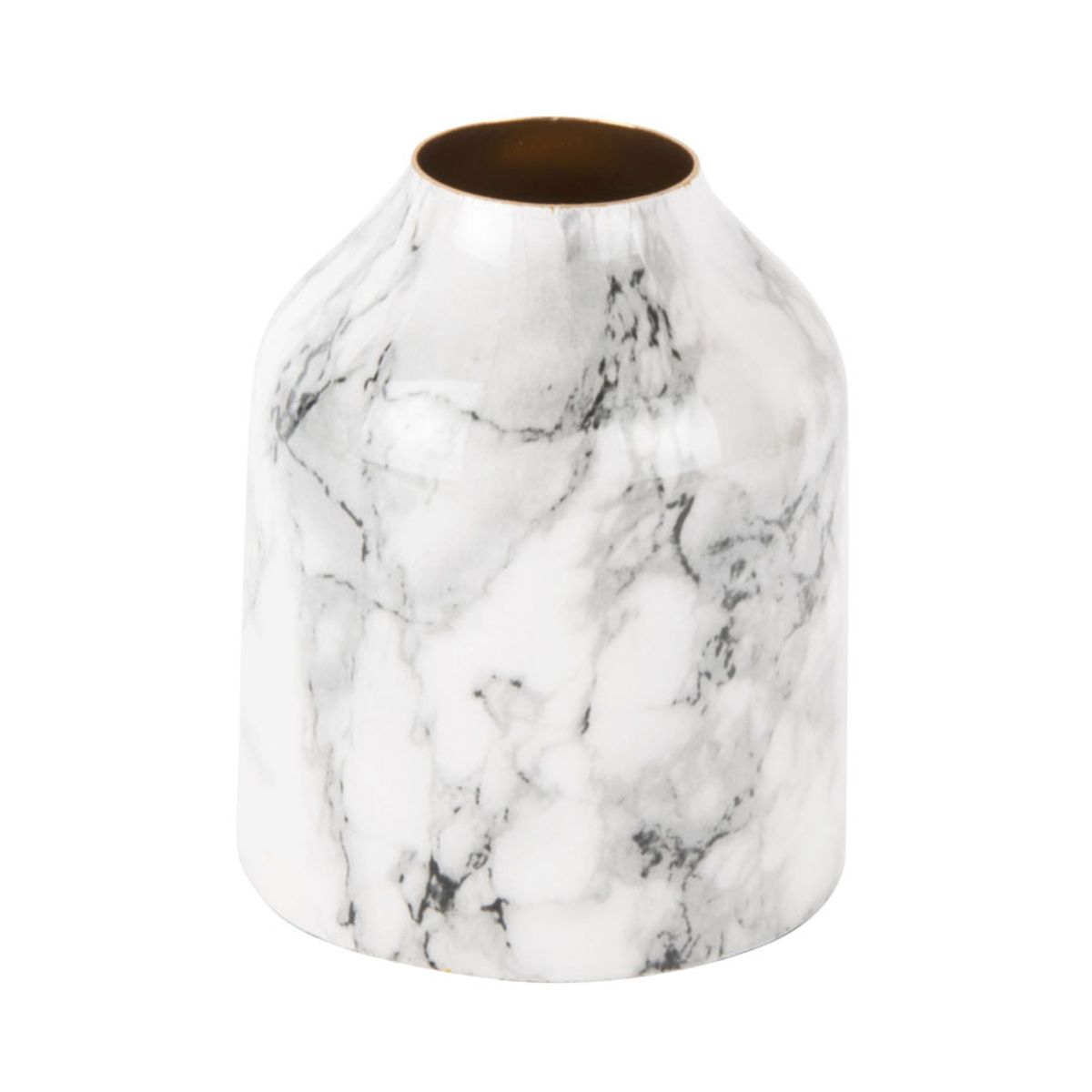 METAL VASE M/MARMOR LOOK