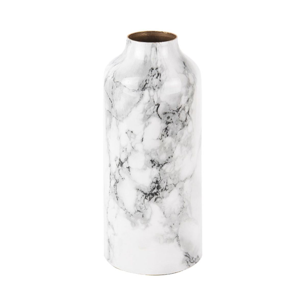 METAL VASE M/MARMOR LOOK