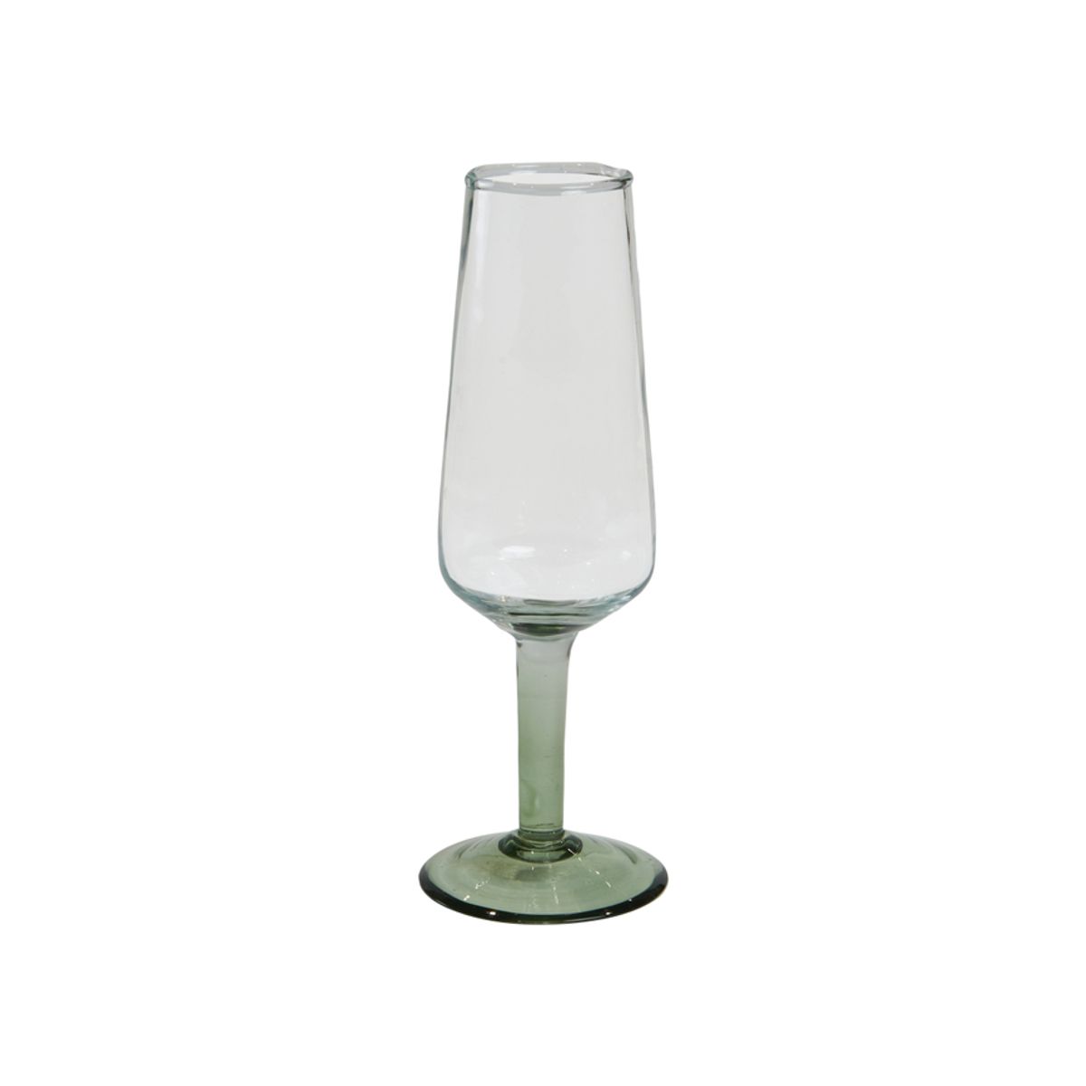 CHAMPAGNEGLAS GRØN FOD