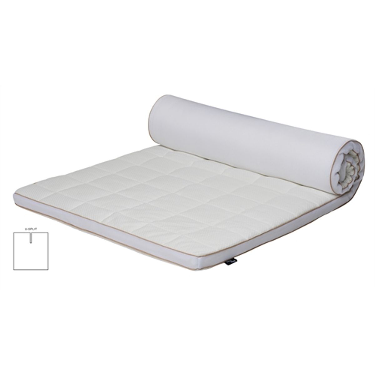 U-Split Topmadras - 180x200 cm 5 cm høj - NASA Memory Skum - Borg Living - Ergonomisk topmadras