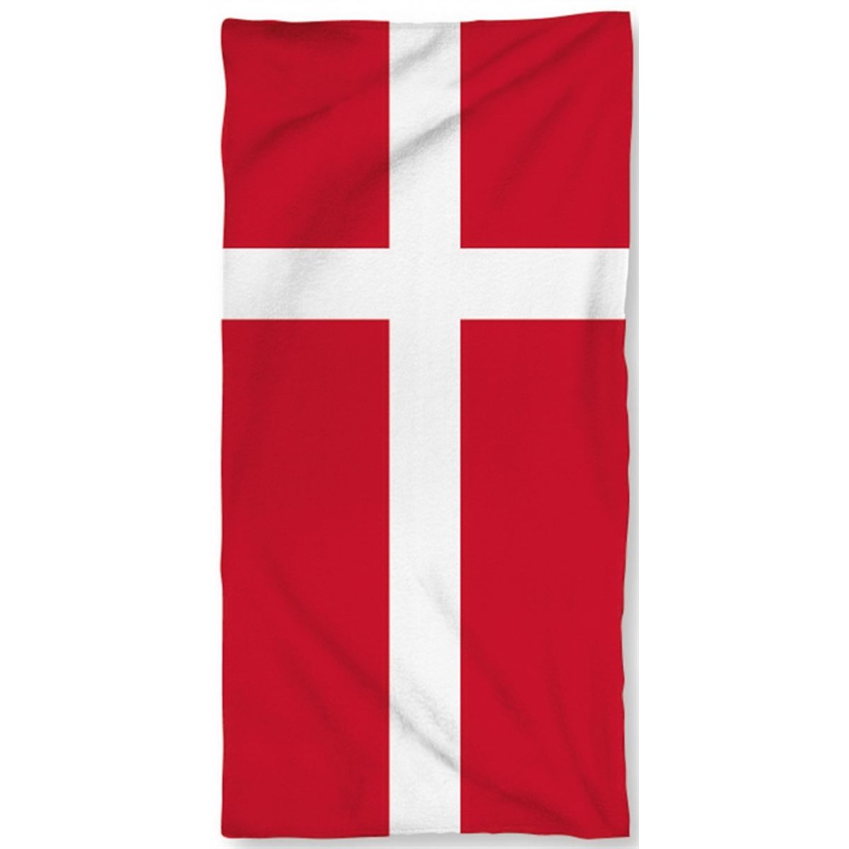 Badehåndklæde - Dannebrog flag - 70x140 cm - 100% Bomuld håndklæde