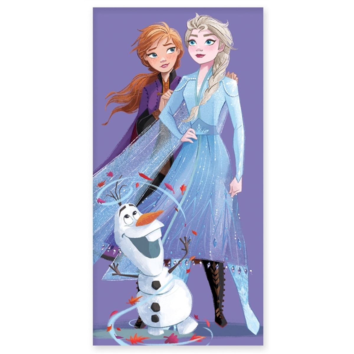 Badehåndklæde - 70x140 cm - Frost - Anna og Elsa - 100% Bomuld