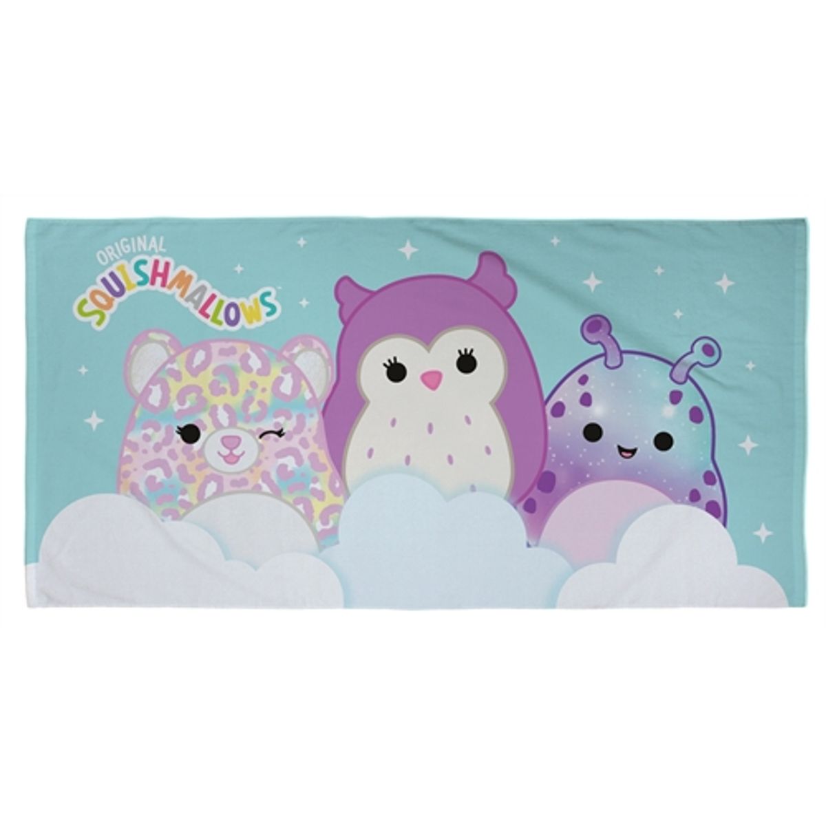 Håndklæde med Squishmallows motiv - 70x140 cm - 100% Bomuld