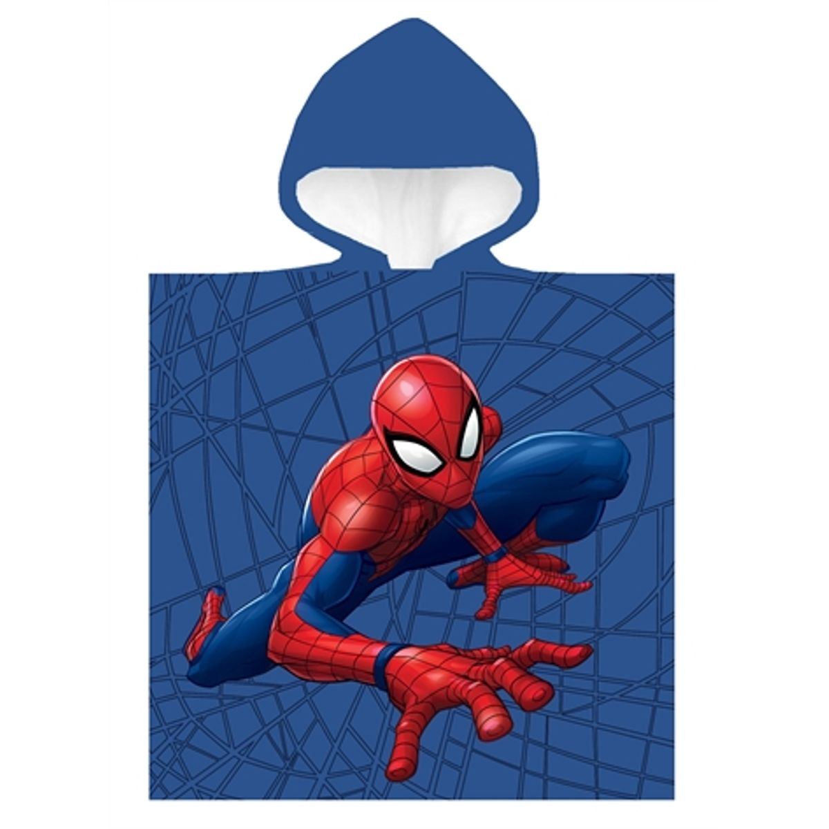 Badeponcho - Spiderman - 100% Bomulds børnehåndklæde - 50x100 cm -