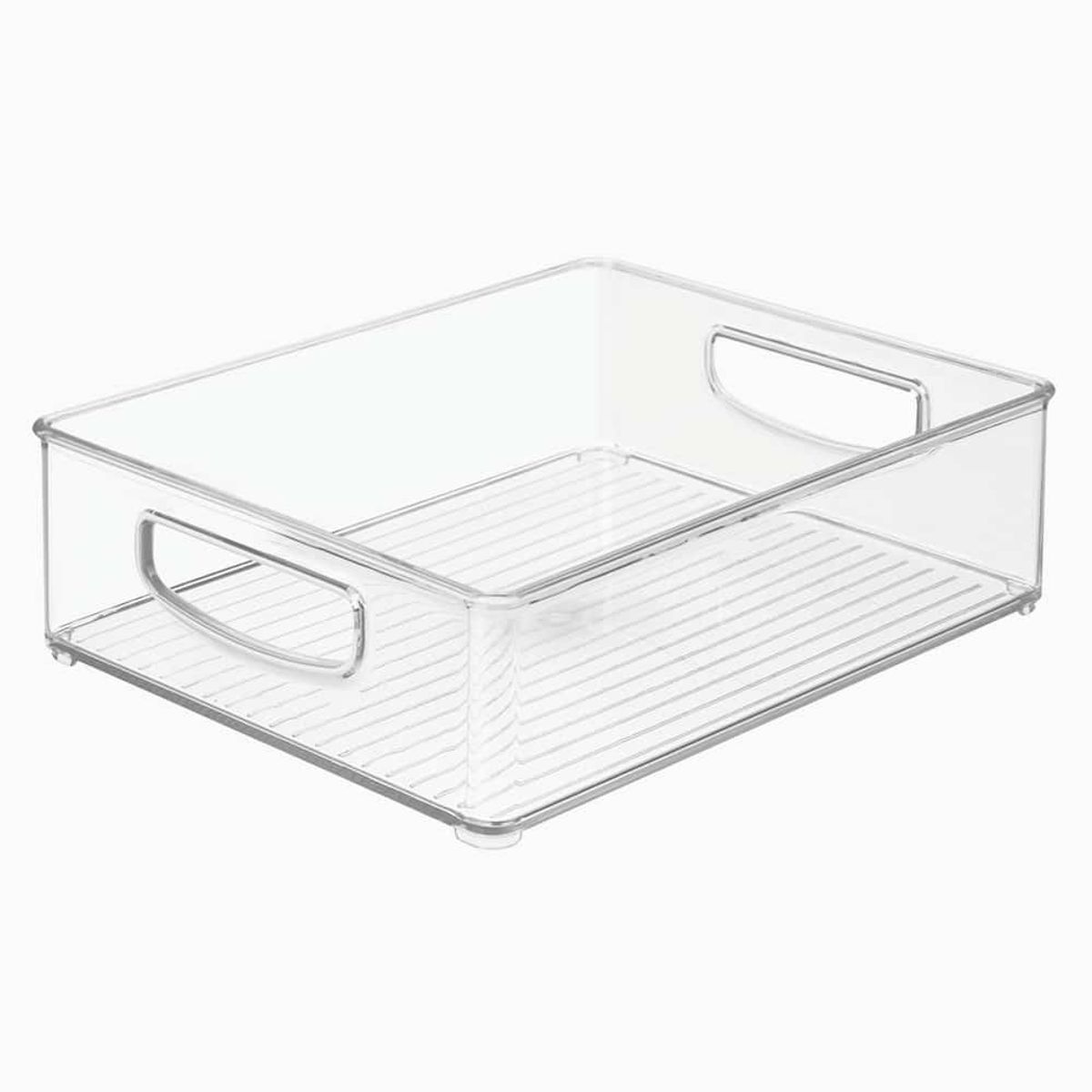 Alberte - Stabelbare opbevaringskasser (dybde: 25,5 cm) - Transparent - 20,3cm x 25,5cm x 7,7cm