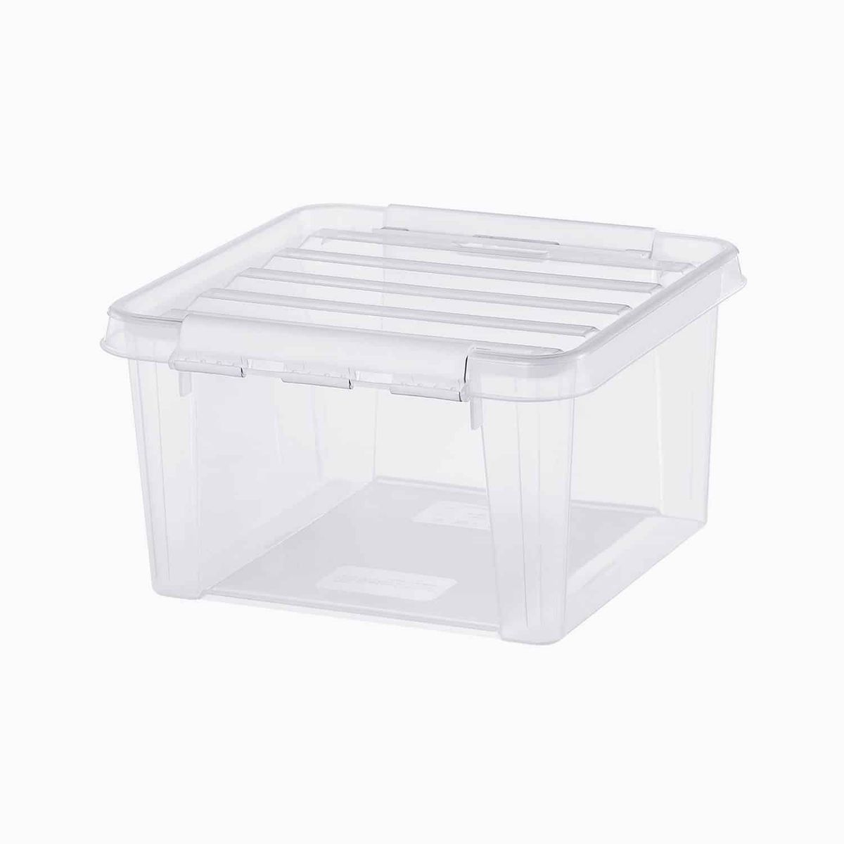 Eva - Opbevaringsboks - Transparent - B: 28.5 cm D: 28.5 cm H: 16 cm