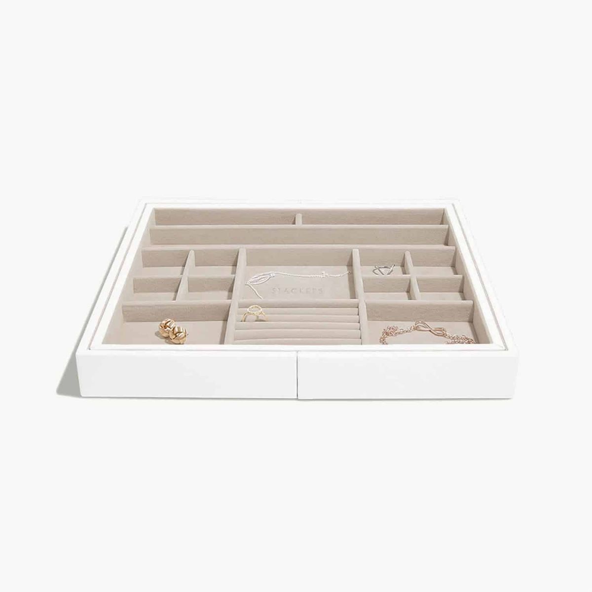 Adriana - Smykke organizer - Hvid - 30,5cm x 26,5cm x 3,7cm